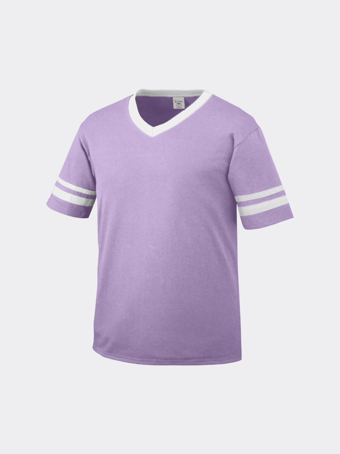 Youth Sleeve Stripe V-Neck T-Shirt Thumbnail