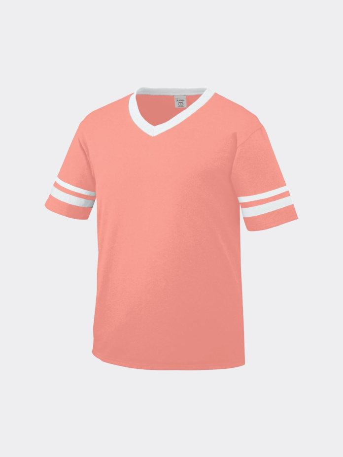 Unisex Sleeve Stripe V-Neck T-Shirt Thumbnail