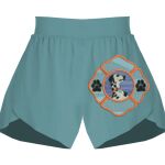 Ladies Flowy Overlay Shorts Thumbnail