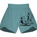 Ladies Flowy Overlay Shorts Thumbnail
