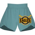 Ladies Flowy Overlay Shorts Thumbnail