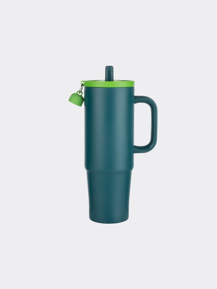 Kentia SS Travel Mug w/Silicone Straw & Charm Holder - 30oz Thumbnail