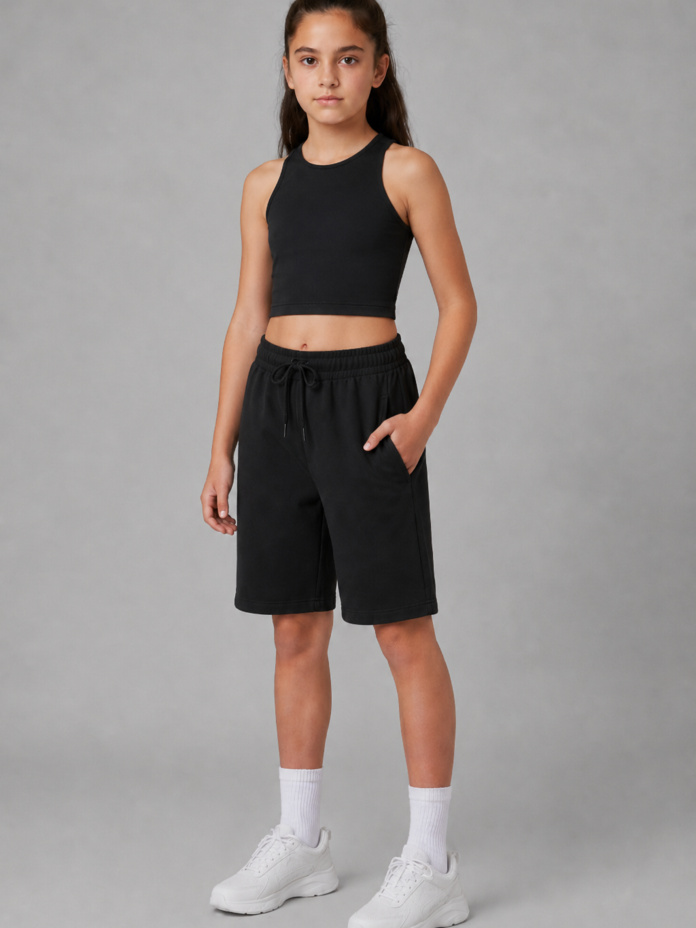 Studio Essentials Unisex Long Length Fleece Shorts Thumbnail
