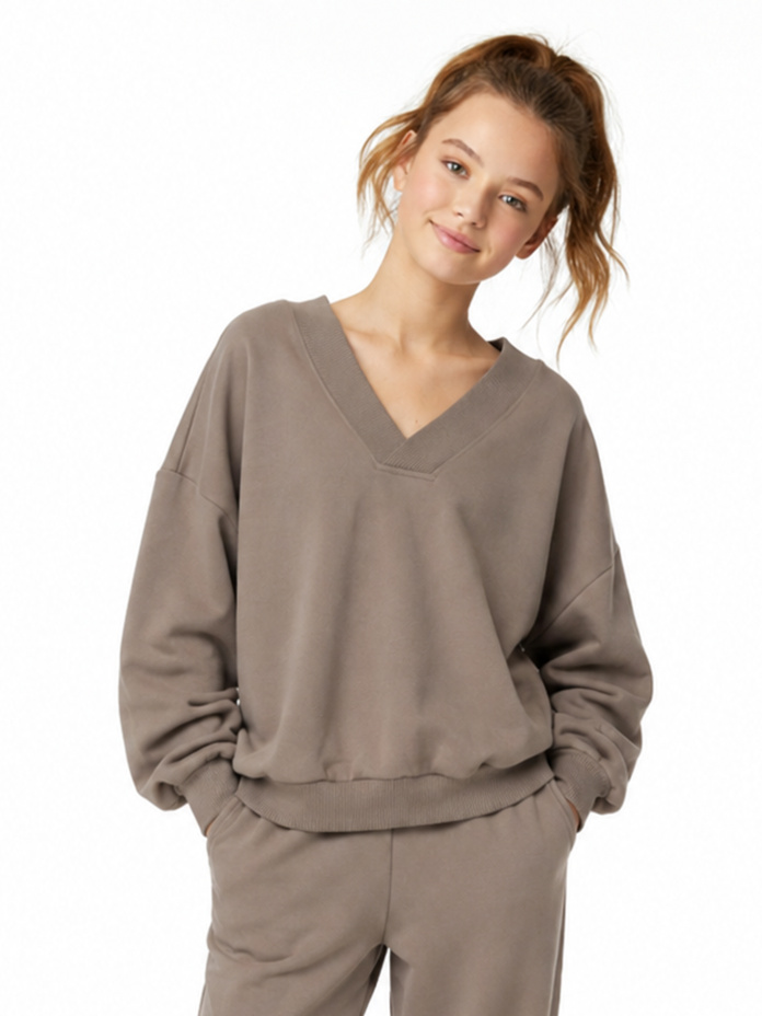 SLX French Terry Youth & Adult Oversized V-Neck  Thumbnail