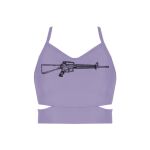 Ladies Cutout Detail Crop Top Thumbnail