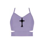 Ladies Cutout Detail Crop Top Thumbnail