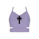 Ladies Cutout Detail Crop Top Thumbnail