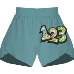 Ladies Flowy Overlay Shorts Thumbnail