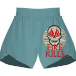 Ladies Flowy Overlay Shorts Thumbnail