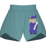 Ladies Flowy Overlay Shorts Thumbnail