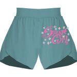 Ladies Flowy Overlay Shorts Thumbnail