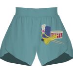 Ladies Flowy Overlay Shorts Thumbnail