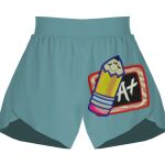 Ladies Flowy Overlay Shorts Thumbnail