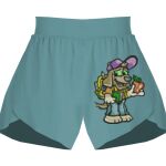 Ladies Flowy Overlay Shorts Thumbnail