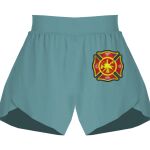 Ladies Flowy Overlay Shorts Thumbnail