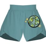 Ladies Flowy Overlay Shorts Thumbnail