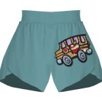 Ladies Flowy Overlay Shorts Thumbnail