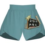 Ladies Flowy Overlay Shorts Thumbnail