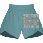 Ladies Flowy Overlay Shorts Thumbnail