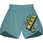 Ladies Flowy Overlay Shorts Thumbnail
