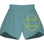 Ladies Flowy Overlay Shorts Thumbnail