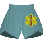 Ladies Flowy Overlay Shorts Thumbnail
