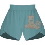 Ladies Flowy Overlay Shorts Thumbnail