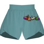 Ladies Flowy Overlay Shorts Thumbnail