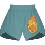 Ladies Flowy Overlay Shorts Thumbnail