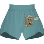 Ladies Flowy Overlay Shorts Thumbnail