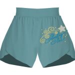 Ladies Flowy Overlay Shorts Thumbnail