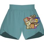 Ladies Flowy Overlay Shorts Thumbnail