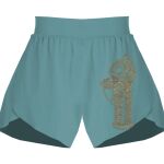 Ladies Flowy Overlay Shorts Thumbnail