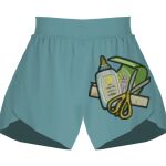 Ladies Flowy Overlay Shorts Thumbnail