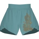 Ladies Flowy Overlay Shorts Thumbnail
