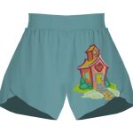 Ladies Flowy Overlay Shorts Thumbnail