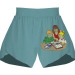 Ladies Flowy Overlay Shorts Thumbnail