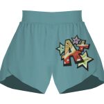 Ladies Flowy Overlay Shorts Thumbnail
