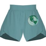 Ladies Flowy Overlay Shorts Thumbnail