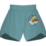 Ladies Flowy Overlay Shorts Thumbnail