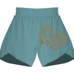 Ladies Flowy Overlay Shorts Thumbnail