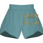 Ladies Flowy Overlay Shorts Thumbnail