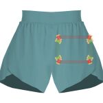 Ladies Flowy Overlay Shorts Thumbnail