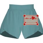 Ladies Flowy Overlay Shorts Thumbnail