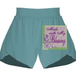 Ladies Flowy Overlay Shorts Thumbnail