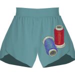 Ladies Flowy Overlay Shorts Thumbnail