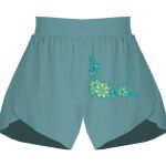 Ladies Flowy Overlay Shorts Thumbnail