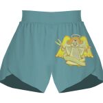 Ladies Flowy Overlay Shorts Thumbnail