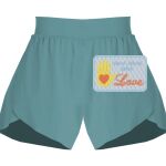 Ladies Flowy Overlay Shorts Thumbnail