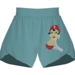 Ladies Flowy Overlay Shorts Thumbnail